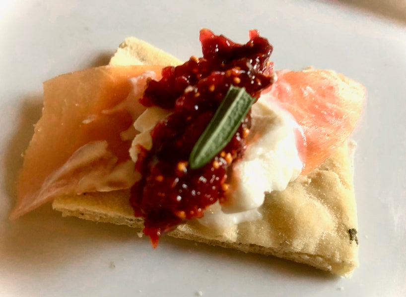 Rustic Fig Jam with Cheese & Proscuitto